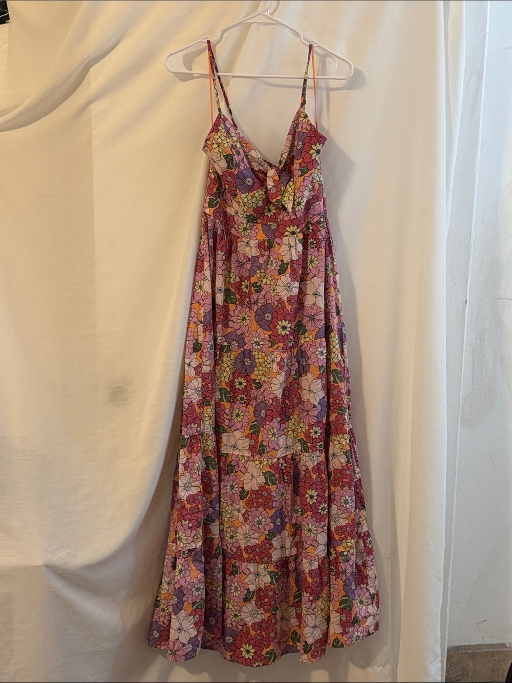 Floral Spaghetti-Strap Maxi Dress in Multicolor Francesca of Miami size medium